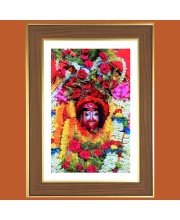 Jai Maa Tara Photo Frame  10x14 Inches-Brown Wooden Frame for Home , Office & Temple Decoration and Gifting