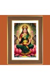 Goddess laxmi Photo Frame  10x14 Inches-Brown Wooden Frame for Home , Office & Temple Decoration and Gifting
