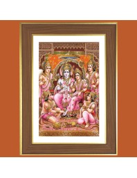RAM DARBAR  Photo Frame  10x14 Inches-Brown Wooden Frame for Home , Office & Temple Decoration and Gifting