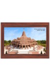 Shri Ram Janmabhoomi Temple Photo - Brown Color Frame, 10x14 Inch | Premium Quality Print |  Perfect for Home and Office Wall Decoration