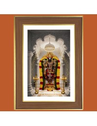 Lord Balaji Photo Frame  10x14 Inches-Brown Wooden Frame for Home , Office & Temple Decoration and Gifting
