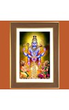 Sri Swarnakarshana Bhairava with Lakshmi Photo Frame  10x14 Inches-Brown Wooden Frame for Home , Office & Temple Decoration and Gifting