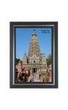 Mahabodhi Temple Photo - Brown Color Frame, 10x14 Inch | Premium Quality Print |  Perfect for Home and Office Wall Decoration