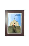  Sankaracharya Temple Photo - Brown Color Frame, 10x14 Inch | Premium Quality Print |  Perfect for Home and Office Wall Decoration