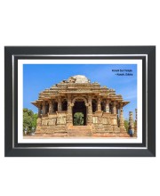  Konark Sun Temple  Photo - Brown Color Frame, 10x14 Inch | Premium Quality Print |  Perfect for Home and Office Wall Decoration