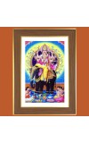 Lord Vishwakarma Photo Frame  10x14 Inches-Brown Wooden Frame for Home , Office & Temple Decoration and Gifting