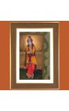 Sri Krishna with Murali Photo Frame  10x14 Inches-Brown Wooden Frame for Home , Office & Temple Decoration and Gifting