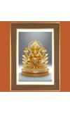 Lord Ganesha Photo Frame  10x14 Inches-Brown Wooden Frame for Home , Office & Temple Decoration and Gifting