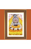 Khatu Shyam Baba  Photo Frame  10x14 Inches-Brown Wooden Frame for Home , Office & Temple Decoration and Gifting