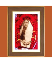 Sri Sarada Devi Photo Frame  10x14 Inches-Brown Wooden Frame for Home , Office & Temple Decoration and Gifting