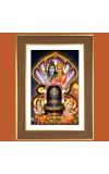 Lord shiva and Parvathi Photo Frame  10x14 Inches-Brown Wooden Frame for Home , Office & Temple Decoration and Gifting