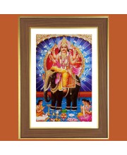 Viswakarma  Photo Frame  10x14 Inches-Brown Wooden Frame for Home , Office & Temple Decoration and Gifting