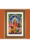 Goddess Durga Maa Photo Frame 10x14 Inches-Brown Wooden Frame for Home , Office & Temple Decoration and Gifting Goddess Durga Maa Photo Frame 10x14 Inches-Brown Wooden Frame for Home , Office & Temple Decoration and Gifting