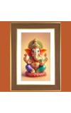 Lord Ganapathi Photo Frame 10x14 Inches-Brown Wooden Frame for Home , Office & Temple Decoration and Gifting Lord Ganapathi Photo Frame 10x14 Inches-Brown Wooden Frame for Home , Office & Temple Decoration and Gifting