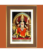 Aadi Shakti Photo Frame  10x14 Inches-Brown Wooden Frame for Home , Office & Temple Decoration and Gifting