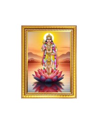 Lord Kartikeya Photo Frame - 10x14 Inches, Brown Wooden Frame for Home , Office & Temple Decoration