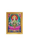 Maa Lakshmi, Maa Saraswati, Lord Shri Ganesh Photo Frame - 10x14 Inches, Brown Wooden Frame for Home , Office & Temple Decoration