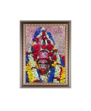 Maa Tara Photo Frame - 10x14 Inches, Brown Wooden Frame for Home , Office & Temple Decoration