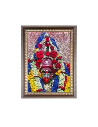 Maa Tara Photo Frame - 10x14 Inches, Brown Wooden Frame for Home , Office & Temple Decoration