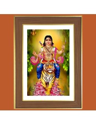 Ayyappa swamy Photo Frame  10x14 Inches-Brown Wooden Frame for Home , Office & Temple Decoration and Gifting