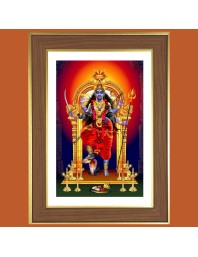 Bhadrakali Photo Frame  10x14 Inches-Brown Wooden Frame for Home , Office & Temple Decoration and Gifting
