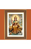 Jai Maa Lakshmi Photo Frame  10x14 Inches-Brown Wooden Frame for Home , Office & Temple Decoration and Gifting