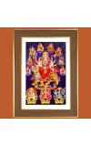 Durga Maa Photo Frame  10x14 Inches-Brown Wooden Frame for Home , Office & Temple Decoration and Gifting