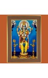 Lord Vishnu Bhagwan Photo Frame  10x14 Inches-Brown Wooden Frame for Home , Office & Temple Decoration and Gifting