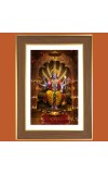 Lord Vishnu Photo Frame  10x14 Inches-Brown Wooden Frame for Home , Office & Temple Decoration and Gifting