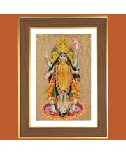 KALIKA MAA Photo Frame  10x14 Inches-Brown Wooden Frame for Home , Office & Temple Decoration and Gifting
