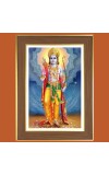 Lord Rama Photo Frame  10x14 Inches-Brown Wooden Frame for Home , Office & Temple Decoration and Gifting