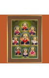 Durga Matha Photo Frame  10x14 Inches-Brown Wooden Frame for Home , Office & Temple Decoration and Gifting