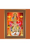 Goddess Lakshmi with Goddess Saraswati and Lord Ganesha, Photo Frame 10x14 Inches-Brown Wooden Frame for Home , Office & Temple Decoration and Gifting Goddess Lakshmi with Goddess Saraswati and Lord Ganesha, Photo Frame 10x14 Inches-Brown Wooden Frame for Home , Office & Temple Decoration and Gifting