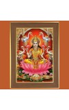 Goddess Laxmi Photo Frame  10x14 Inches-Brown Wooden Frame for Home , Office & Temple Decoration and Gifting
