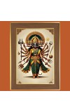 Varahi Maa Photo Frame  10x14 Inches-Brown Wooden Frame for Home , Office & Temple Decoration and Gifting