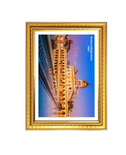 Gurudwara Gurudwara Gurdwara Bangla Sahib, New Delhi  Photo Frame 10x14 Inch | Spiritual Wall decoration for Home & Office |  | Gift for Sikh Punjabi