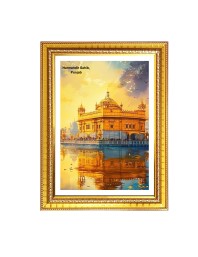 Gurudwara Gurudwara Harminder Sahib Gurudwara, Golden Temple, Punjab  Photo Frame 10x14 Inch | Spiritual Wall decoration for Home & Office |  | Gift for Sikh Punjabi
