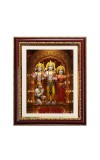 Lord rama and sita and laxman and hanuman Photo Frame  10x14 Inches-Brown Wooden Frame for Home , Office & Temple Decoration and Gifting