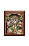 Lord satyanarayana swami Photo Frame  10x14 Inches-Brown Wooden Frame for Home , Office & Temple Decoration and Gifting