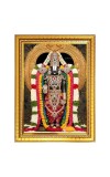 God sri venkateshwara swamy Photo Frame  10x14 Inches-Brown Wooden Frame for Home , Office & Temple Decoration and Gifting