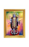 Divine Kali Maa Photo Frame  10x14 Inches-Brown Wooden Frame for Home , Office & Temple Decoration and Gifting