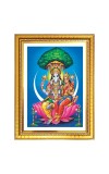Shri laxmi hayagreeva swamy Photo Frame  10x14 Inches-Brown Wooden Frame for Home , Office & Temple Decoration and Gifting