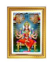 Varahi devi Photo Frame  10x14 Inches-Brown Wooden Frame for Home , Office & Temple Decoration and Gifting