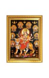 Nav Durga matha Photo Frame  10x14 Inches-Brown Wooden Frame for Home , Office & Temple Decoration and Gifting