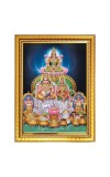 Goddess kubera lakshmi Photo Frame  10x14 Inches-Brown Wooden Frame for Home , Office & Temple Decoration and Gifting