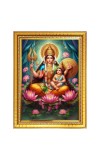 Santana Lakshmi Photo Frame  10x14 Inches-Brown Wooden Frame for Home , Office & Temple Decoration and Gifting