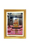 Shri Mahakaleshwar Jyotirlinga Photo Frame  10x14 Inches-Brown Wooden Frame for Home , Office & Temple Decoration and Gifting