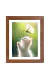 AI Funny AI Funny Cute Cat  Art Picture for Kids Art Picture for Kids - 10x14 inches, Brown Color - Perfect Wall Decor for Children's Room