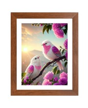 AI Funny AI Funny Cute Birds Art Picture for Kids Art Picture for Kids - 10x14 inches, Brown Color - Perfect Wall Decor for Children's Room