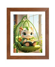 AI Funny AI Funny Cute Cartoon Art Picture for Kids Art Picture for Kids - 10x14 inches, Brown Color - Perfect Wall Decor for Children's Room